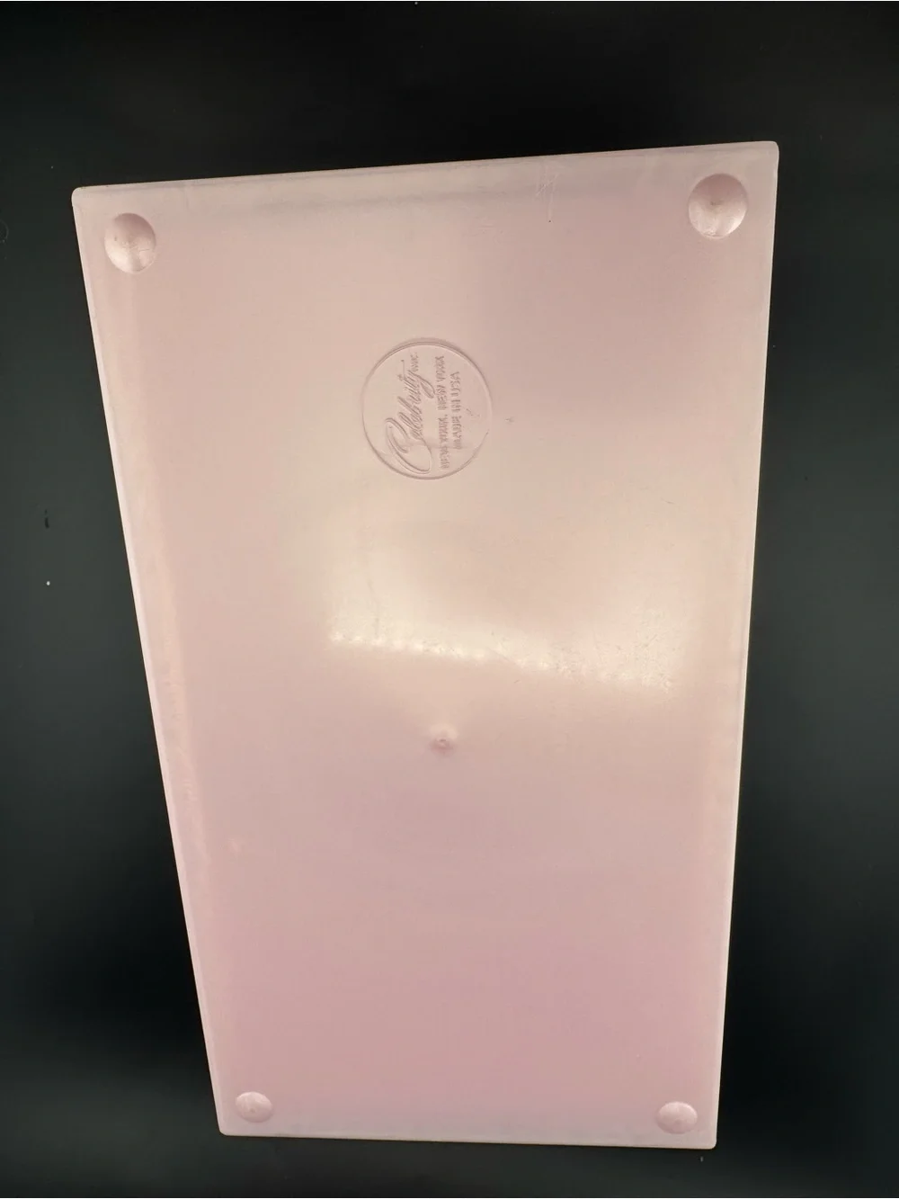 Vintage 1950’s Celebrity Pink Lucite Jewelry Box Organizer with Tray